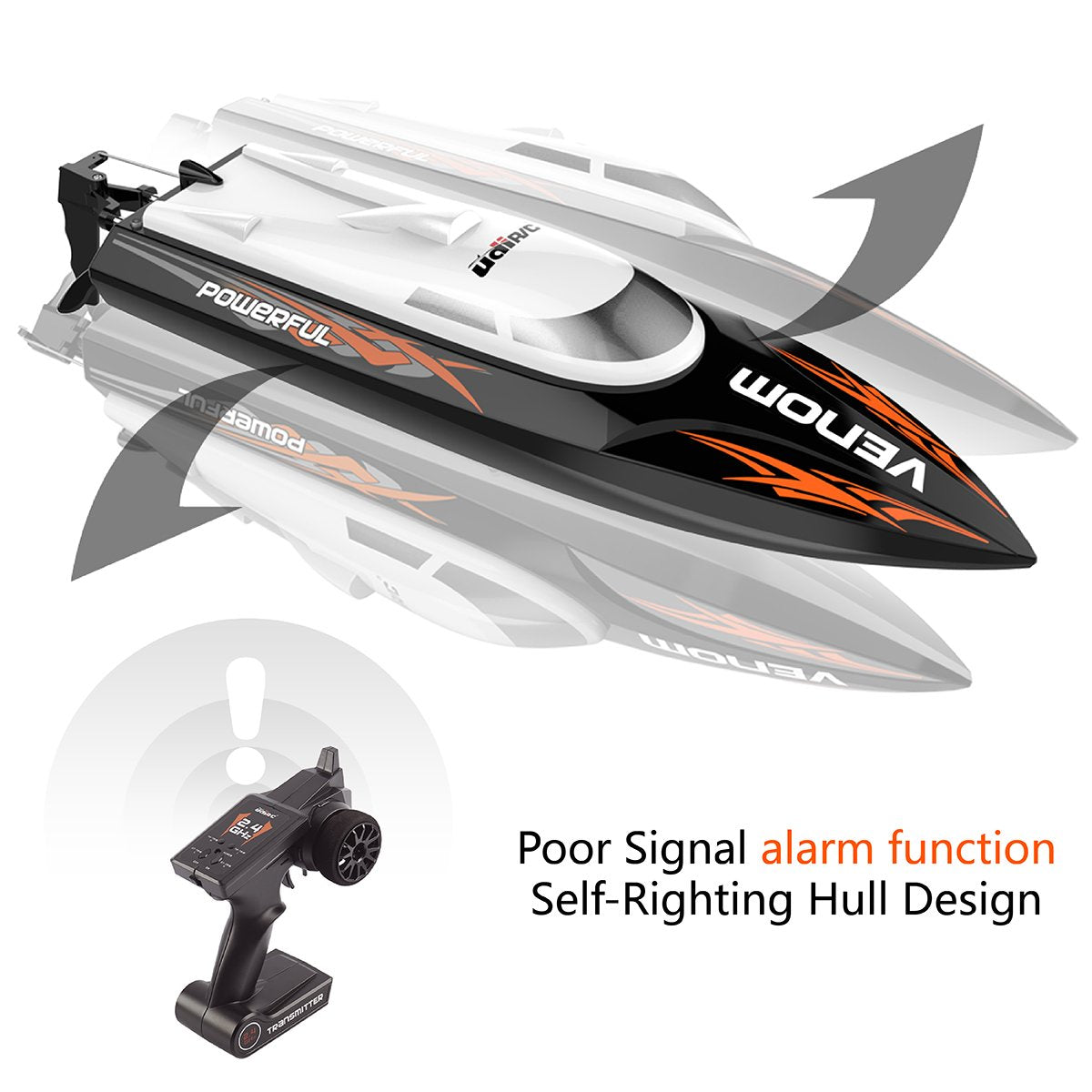 Venom High Speed Remote Control RC Boat Toys - 25KM/H