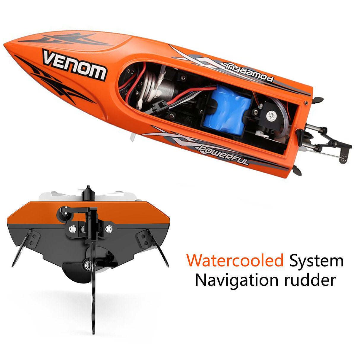 Venom High Speed Remote Control RC Boat Toys - 25KM/H