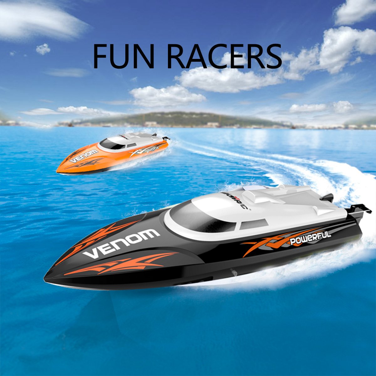 Venom High Speed Remote Control RC Boat Toys - 25KM/H