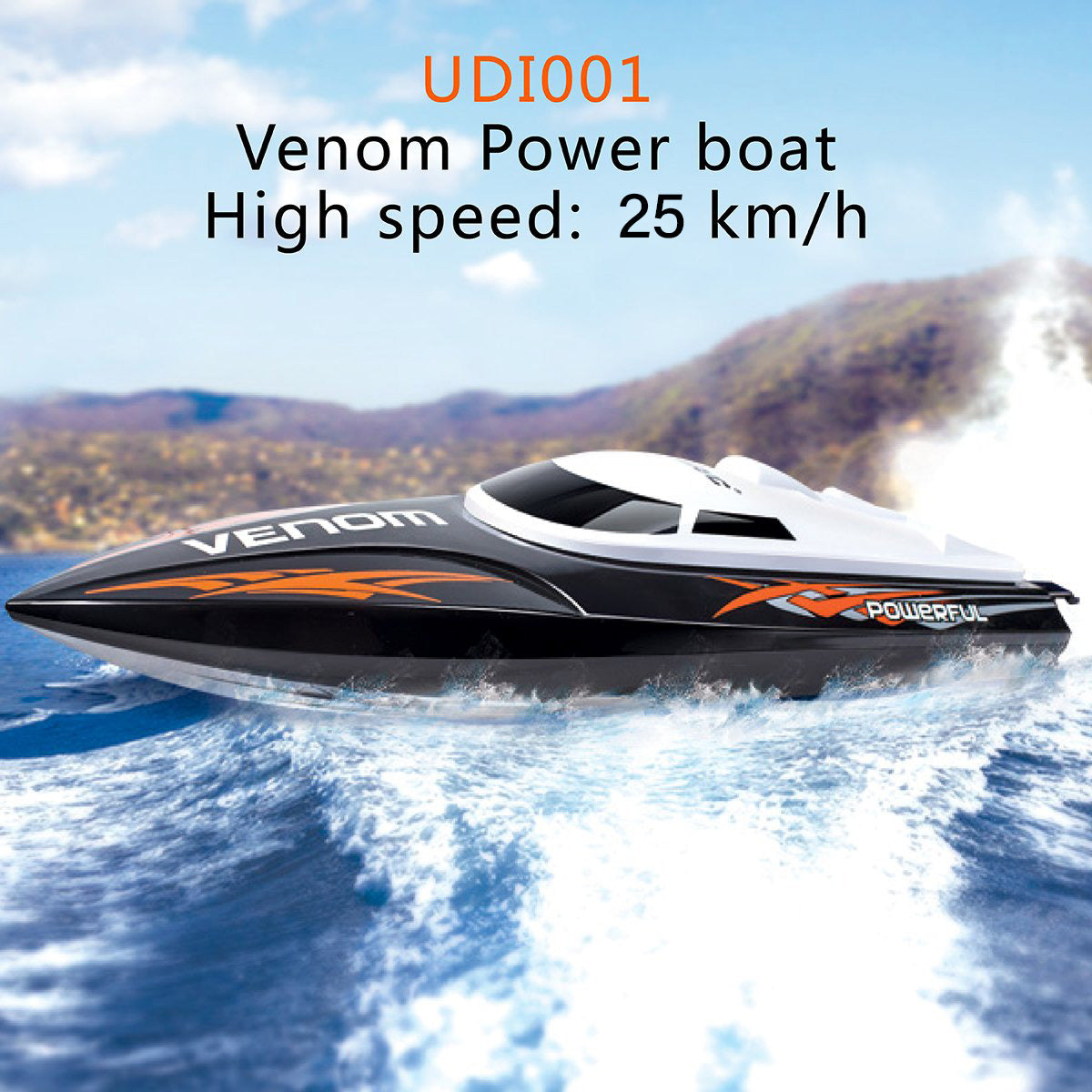 Venom High Speed Remote Control RC Boat Toys - 25KM/H
