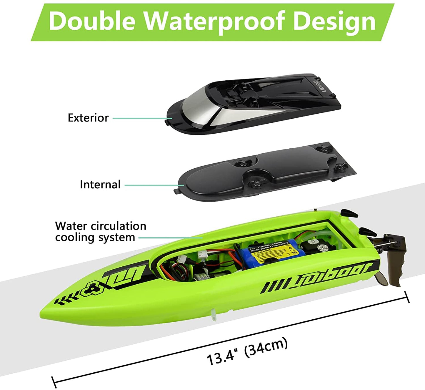 RTR High Speed Remote Control RC Boat - 25KM/H