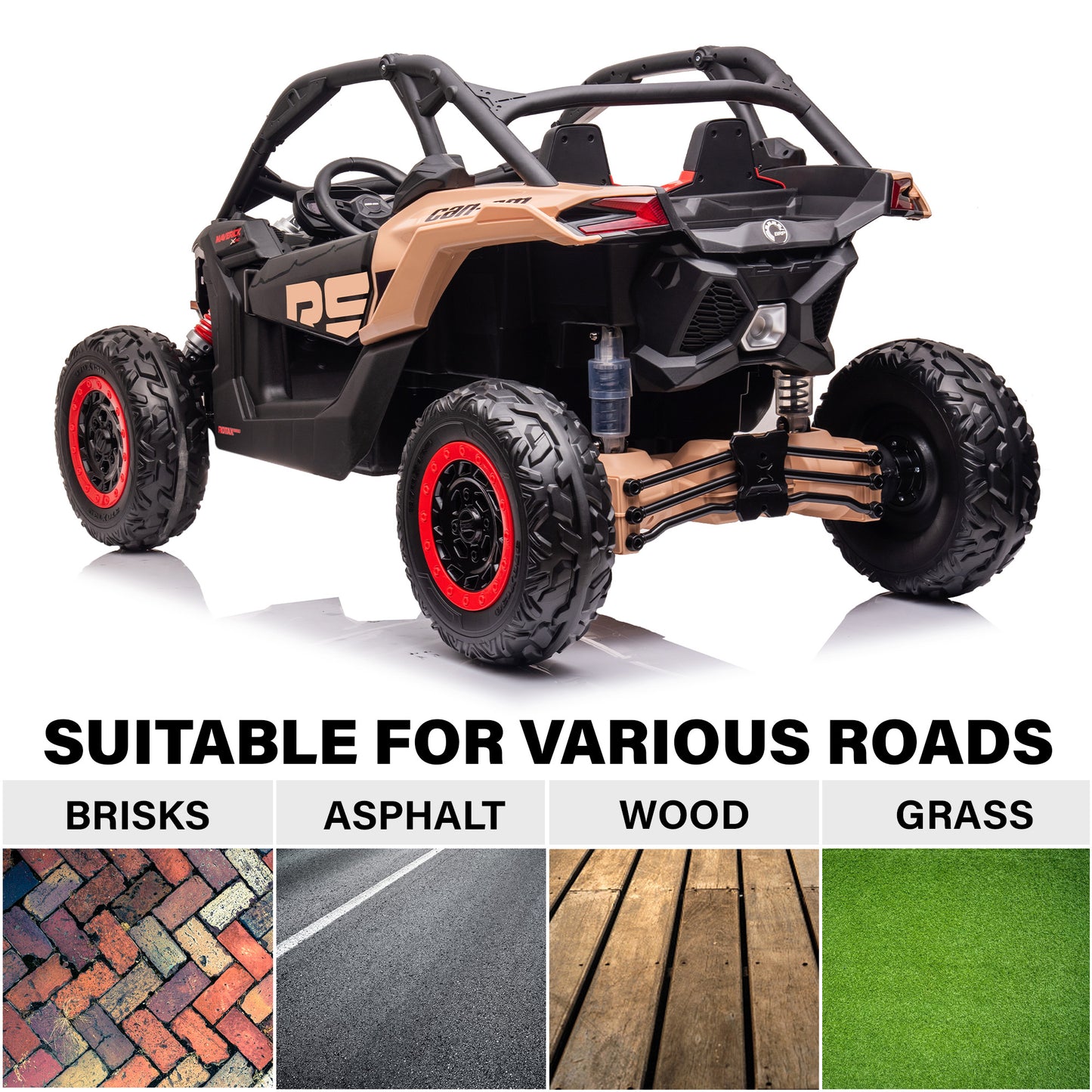 CAN-AM Buggy 2 Seater 24V 4WD Electric UTV Kids' Ride-On Car with Remote Control, Licensed