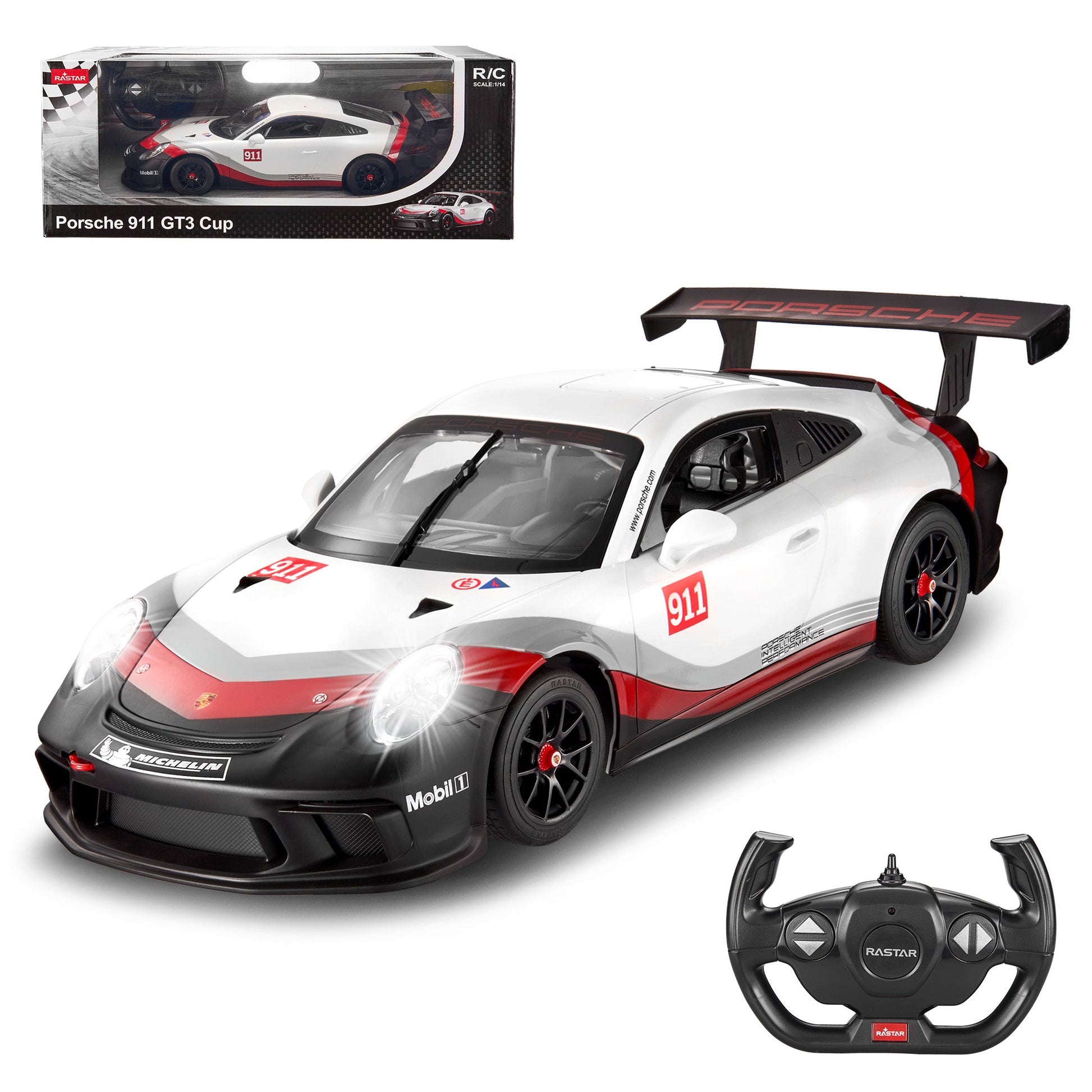 Rastar 1:14 Porsche 911 GT3 CUP Remote Control Car Model - Voltz Toys