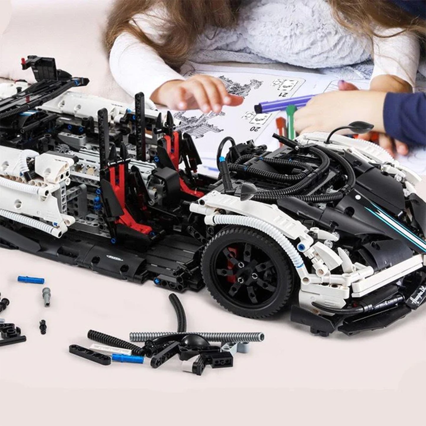 Pagani Huayra BC Roadster 1/8 Licensed Building Kit/Assemble Remote Control Car by RASTAR, 97900