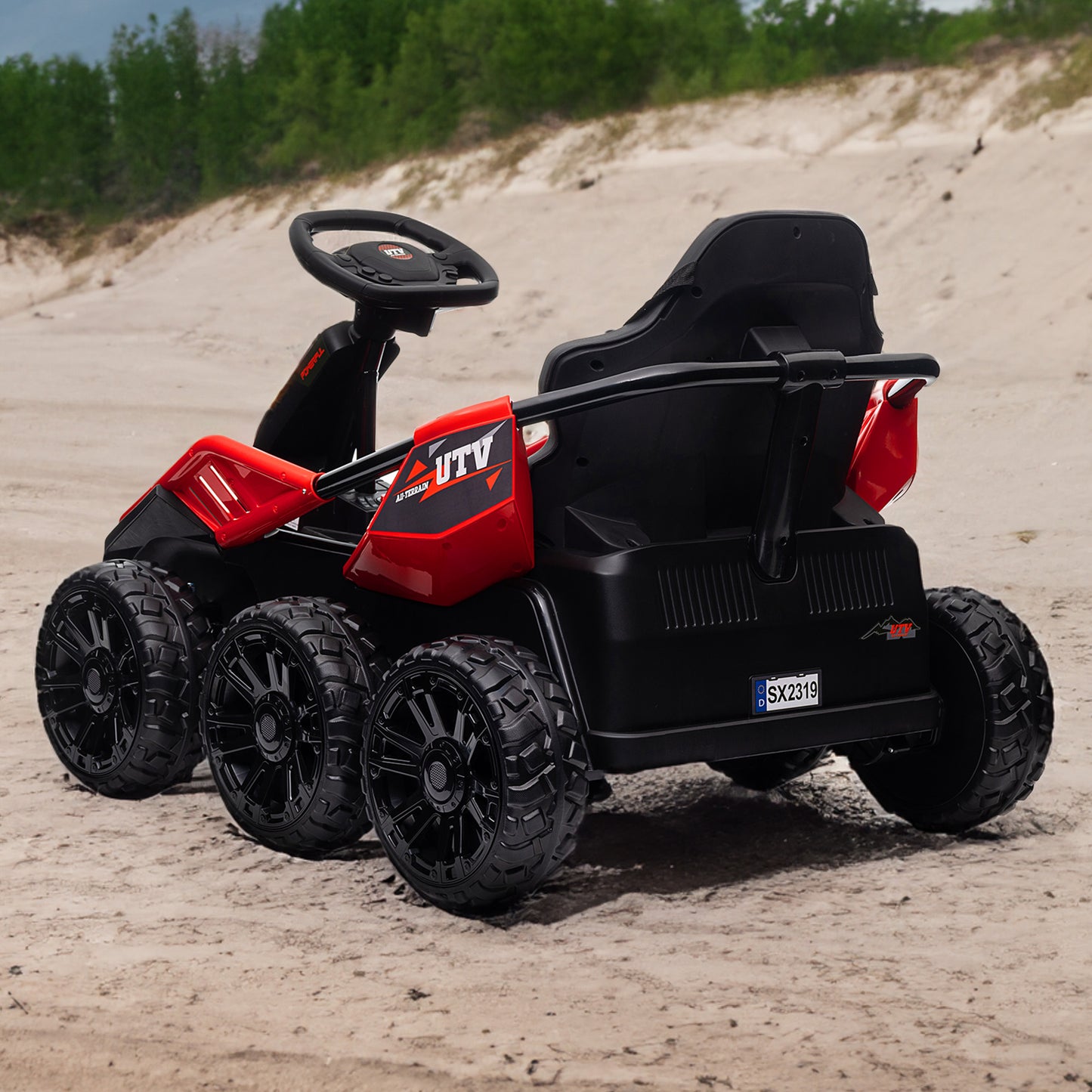 6 Wheel UTV 24V/12V Ride on Car with Remote Control, 4WD/2WD, EVA Tires