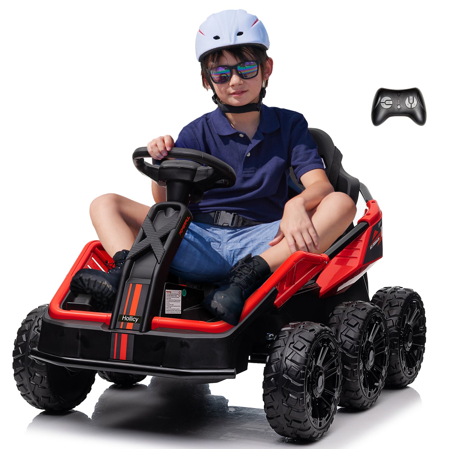 6 Wheel UTV 24V/12V Ride on Car with Remote Control, 4WD/2WD, EVA Tires