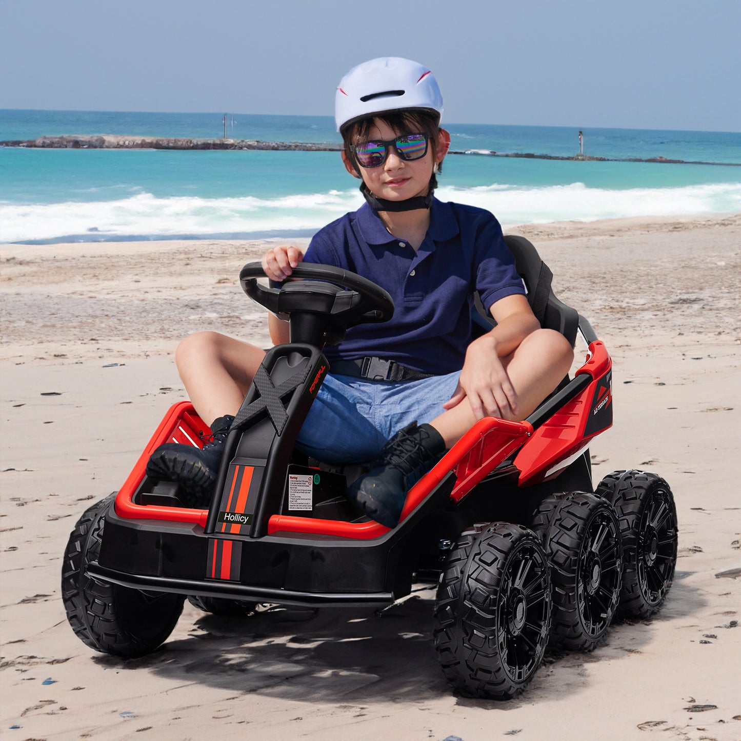6 Wheel UTV 24V/12V Ride on Car with Remote Control, 4WD/2WD, EVA Tires
