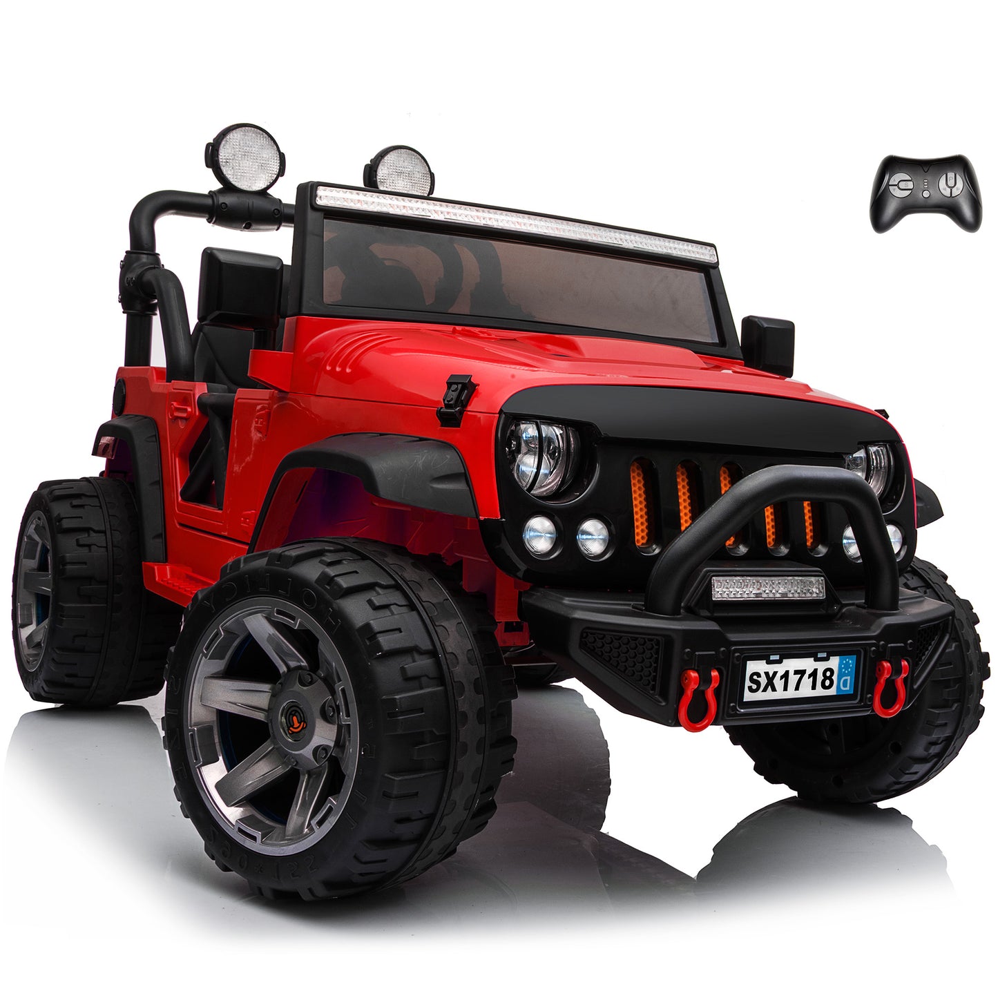 Jeep Wrangler 12V & 24V 2 Seater Classic Ride on Car Toy with Remote Control and MP3 Player