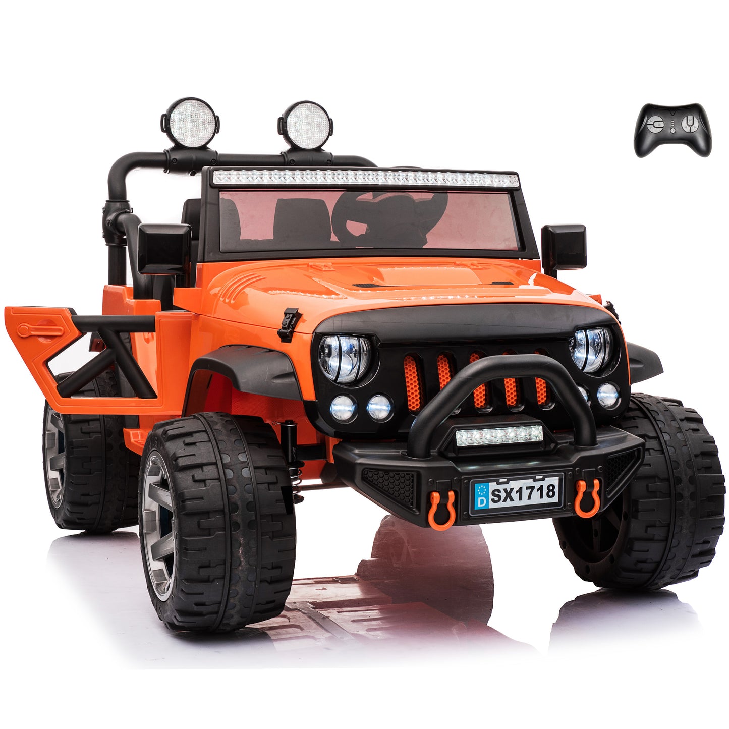 Jeep Wrangler 12V & 24V 2 Seater Classic Ride on Car Toy with Remote Control and MP3 Player