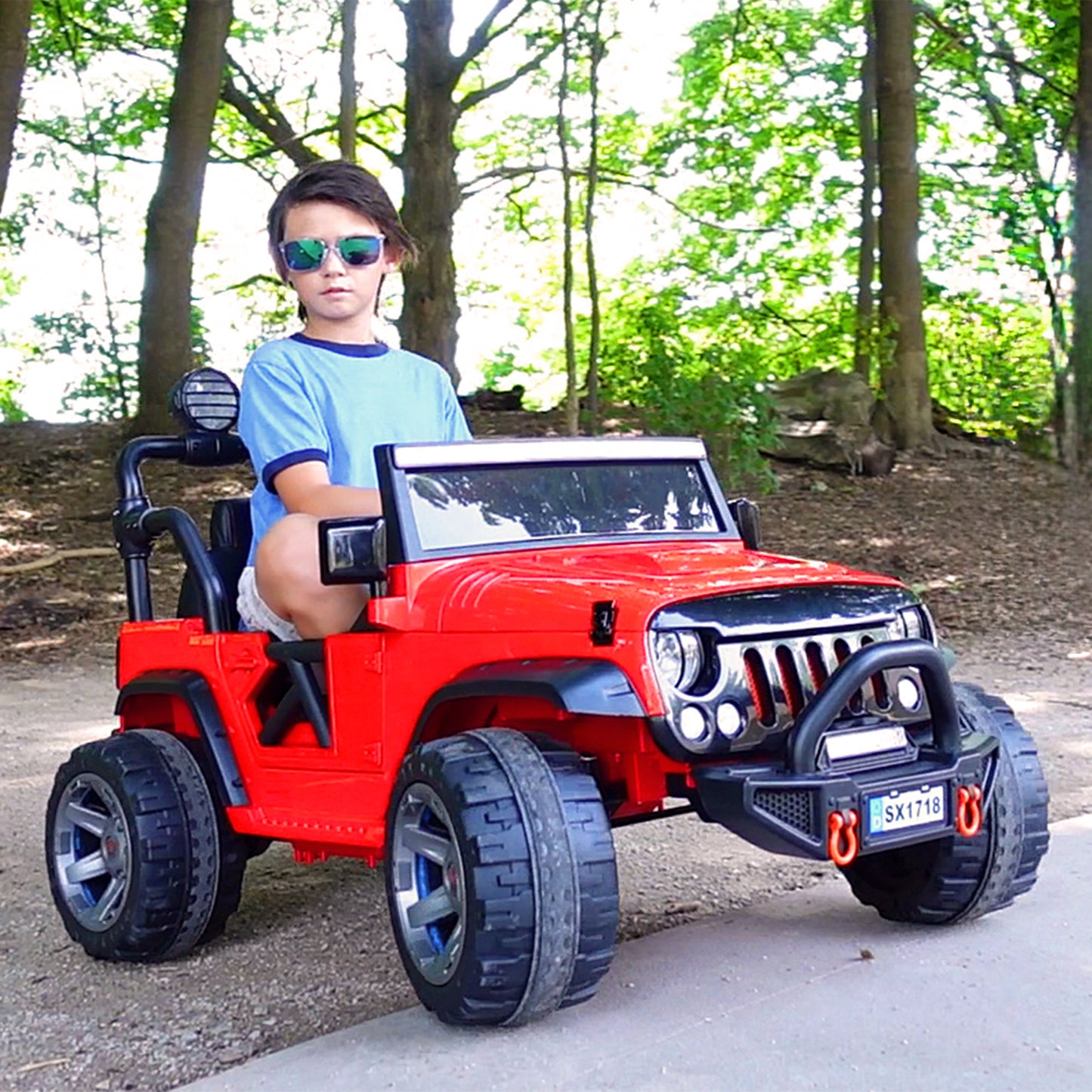 Jeep Wrangler 12V & 24V 2 Seater Classic Ride on Car Toy with Remote Control and MP3 Player