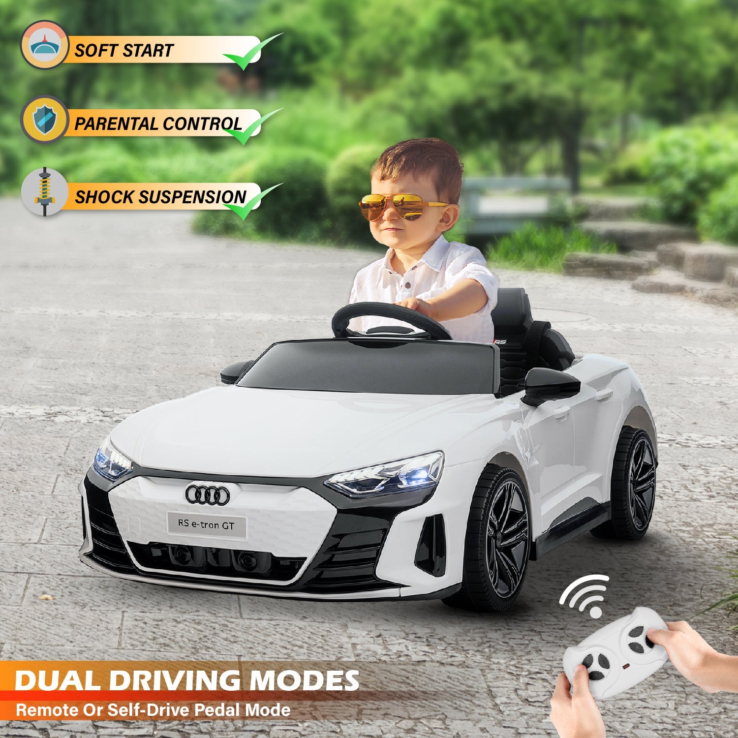 Parent remote control for Audi kids electric ride-on car