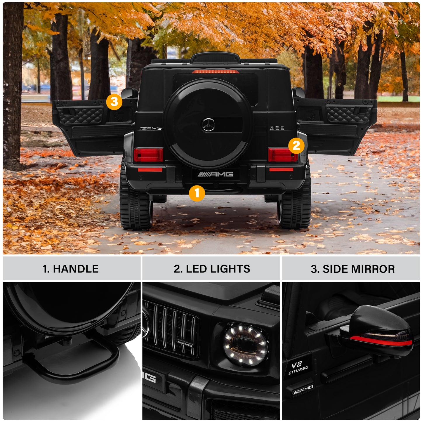 Mercedes-Benz AMG G63 with Remote Control and Leather Seat 12V Licensed