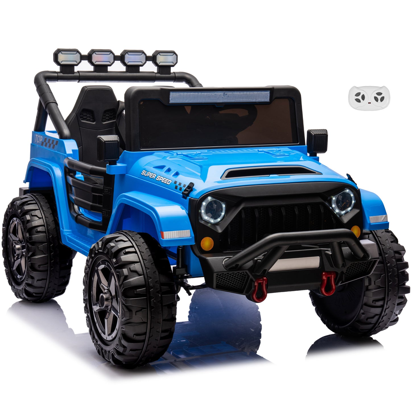 HAVOC 2 Seater Jeep 12V/24V Kids Ride On Car Toy with Open Doors, Realistic Lights and Remote Control