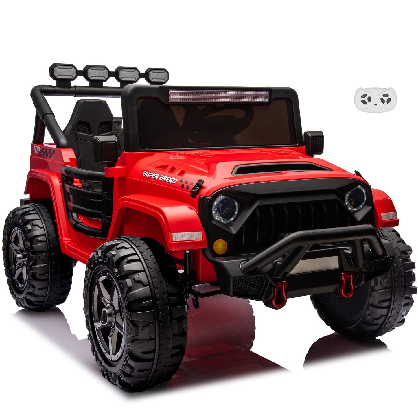 HAVOC 2 Seater Jeep 12V/24V Kids Ride On Car Toy with Open Doors, Realistic Lights and Remote Control
