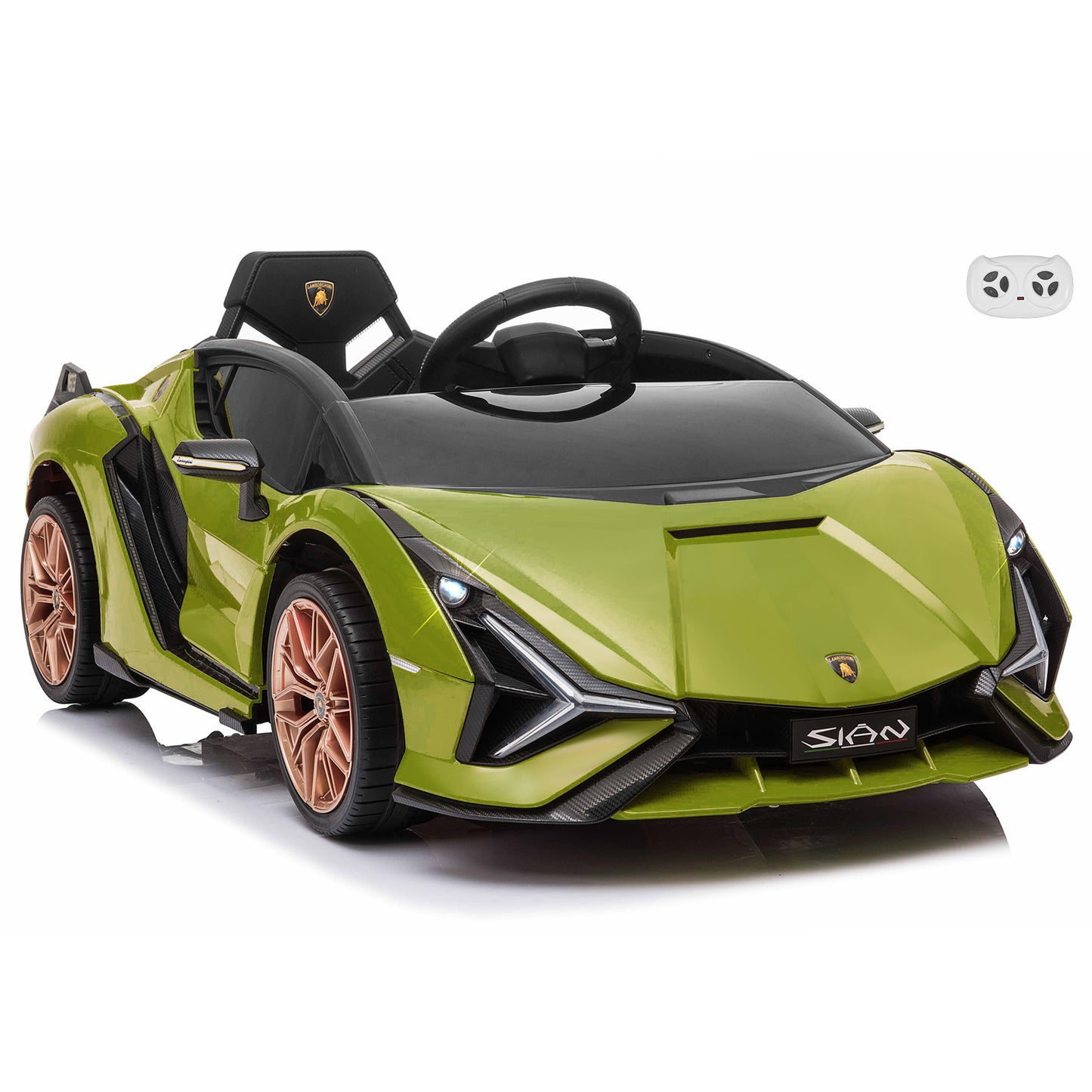 Lamborghini SIAN FKP 37 12V Ride on Car with Scissor Doors and Remote Control, Licensed