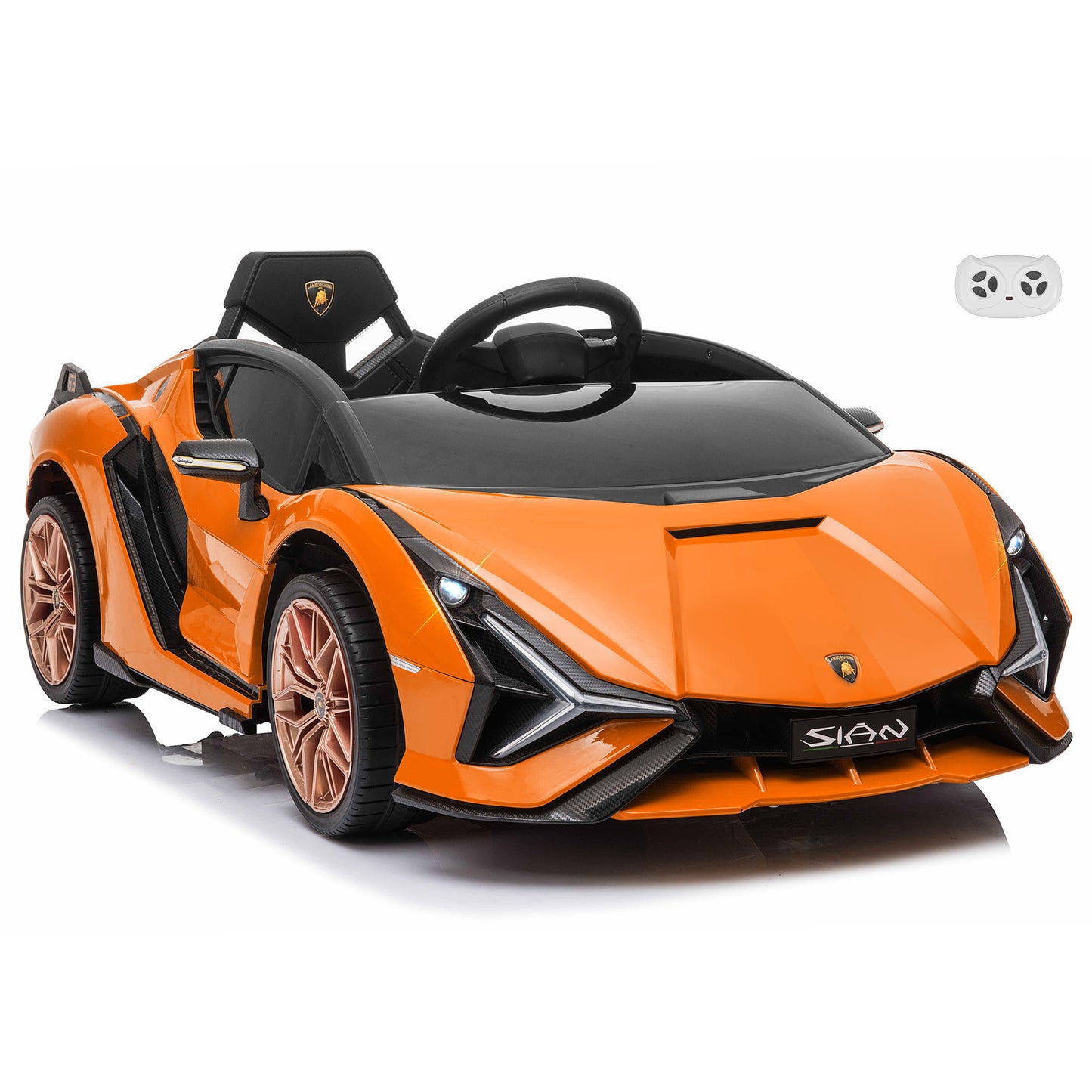 Lamborghini SIAN FKP 37 12V Ride on Car with Scissor Doors and Remote Control, Licensed