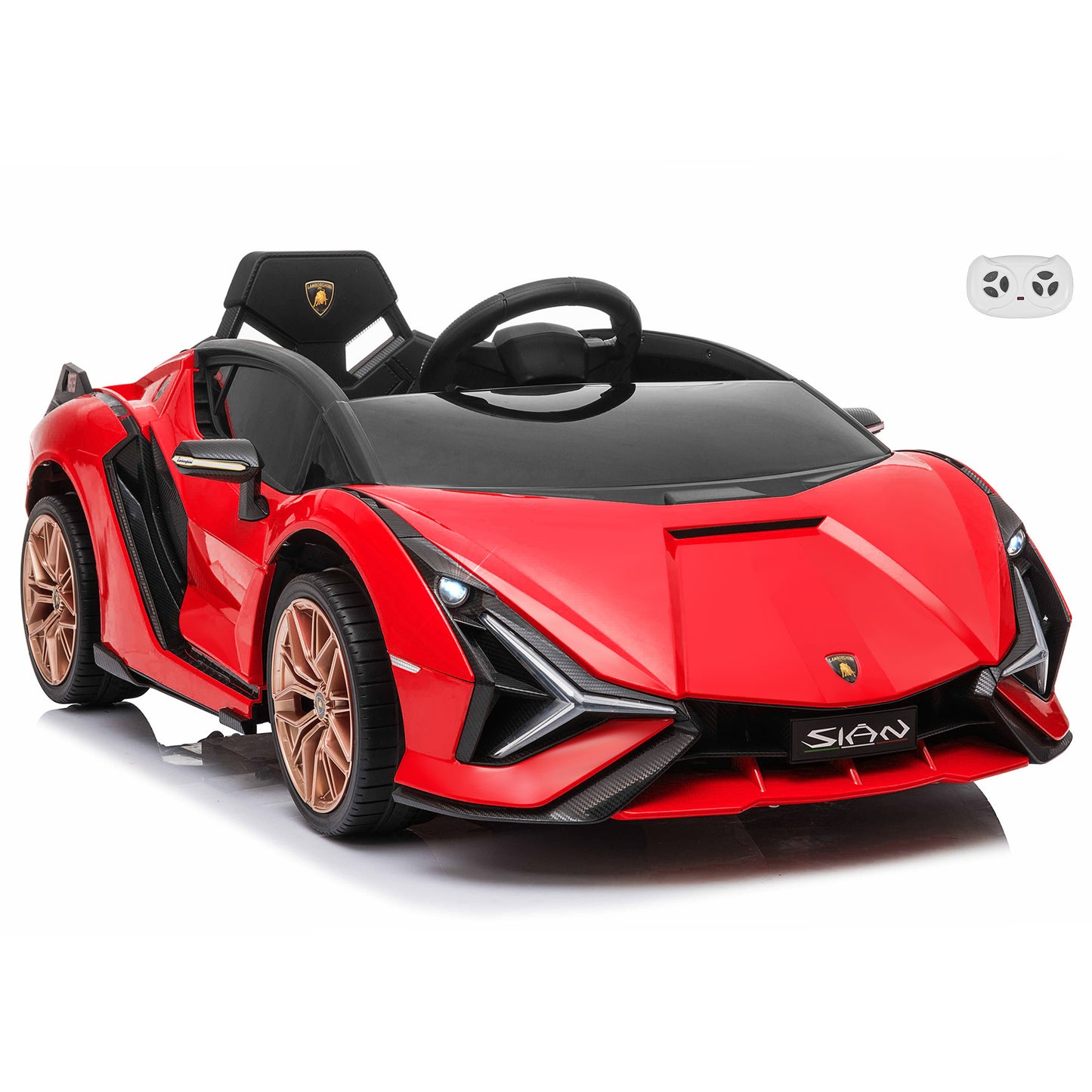 Lamborghini SIAN FKP 37 12V Ride on Car with Scissor Doors and Remote Control, Licensed