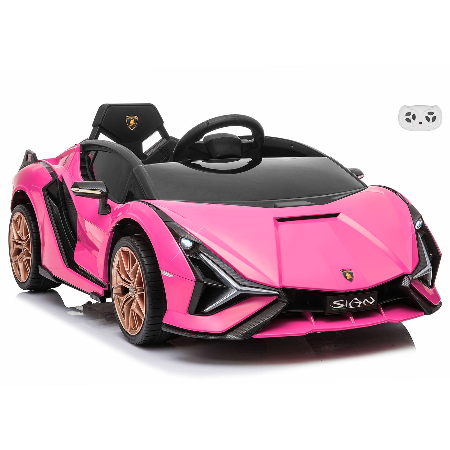 Lamborghini SIAN FKP 37 12V Ride on Car with Scissor Doors and Remote Control, Licensed