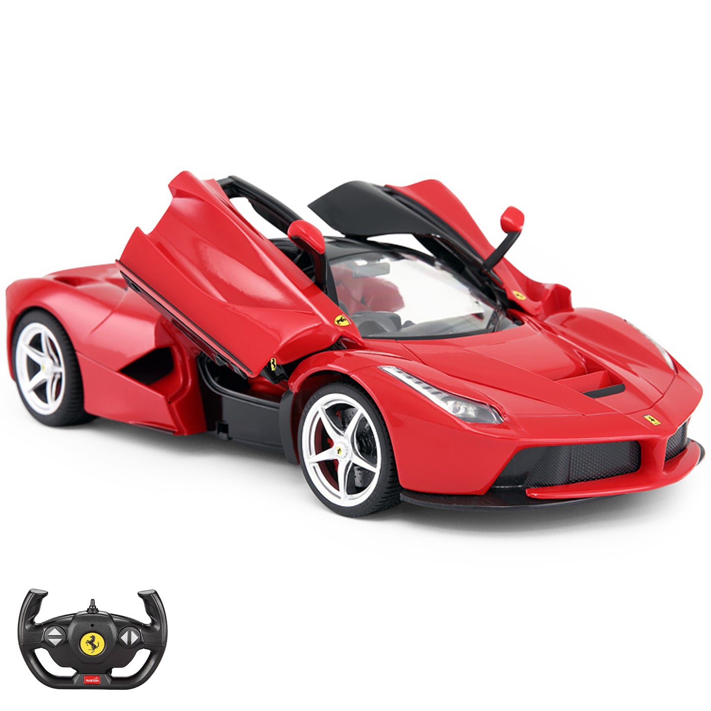 Ferrari LaFerrari RC Car 1/14 Scale Licensed Remote Control Toy Car with Open Butterfly Doors and Working Lights by Rastar