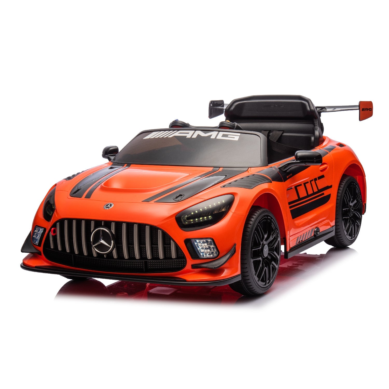 ride-on car in the driveway