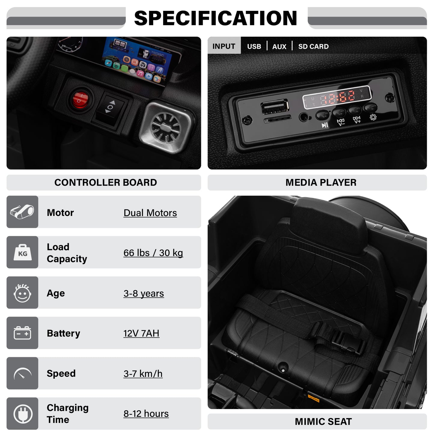 Mercedes-Benz AMG G63 with Remote Control and Leather Seat 12V Licensed
