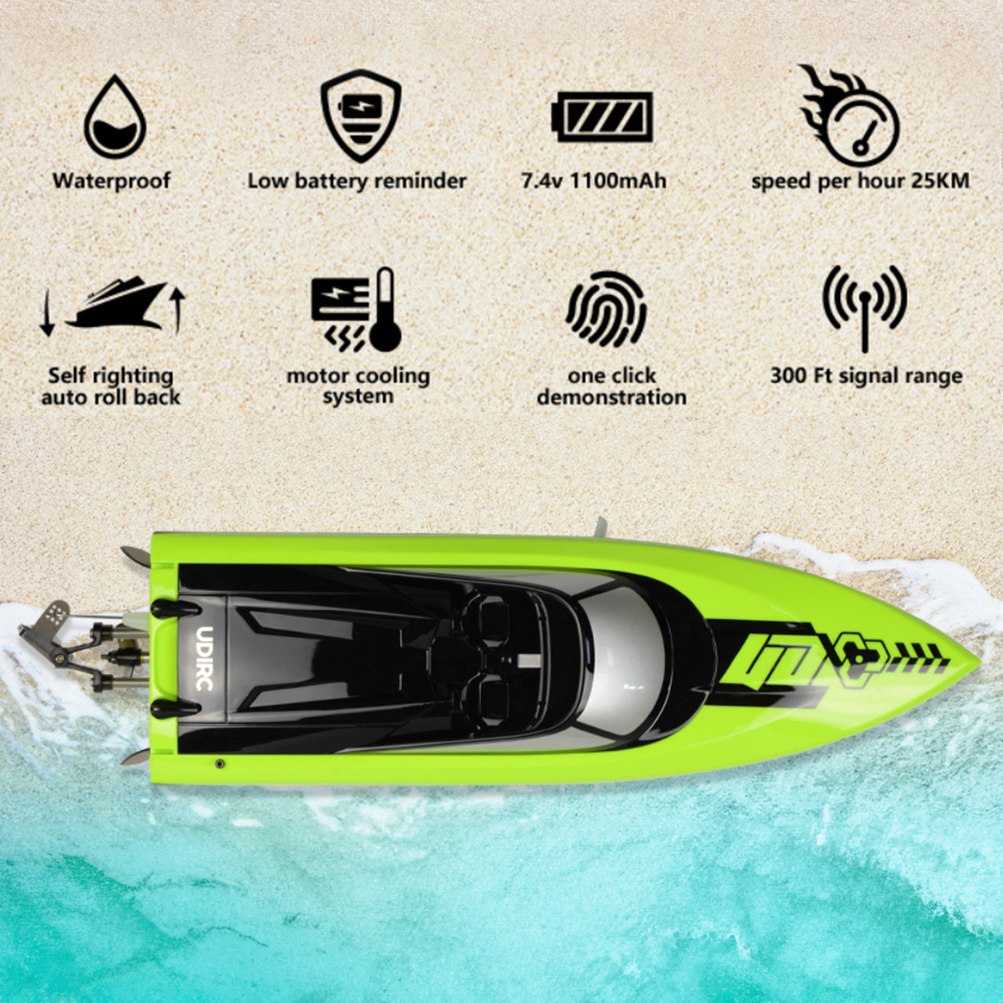 RTR High Speed Remote Control RC Boat - 25KM/H