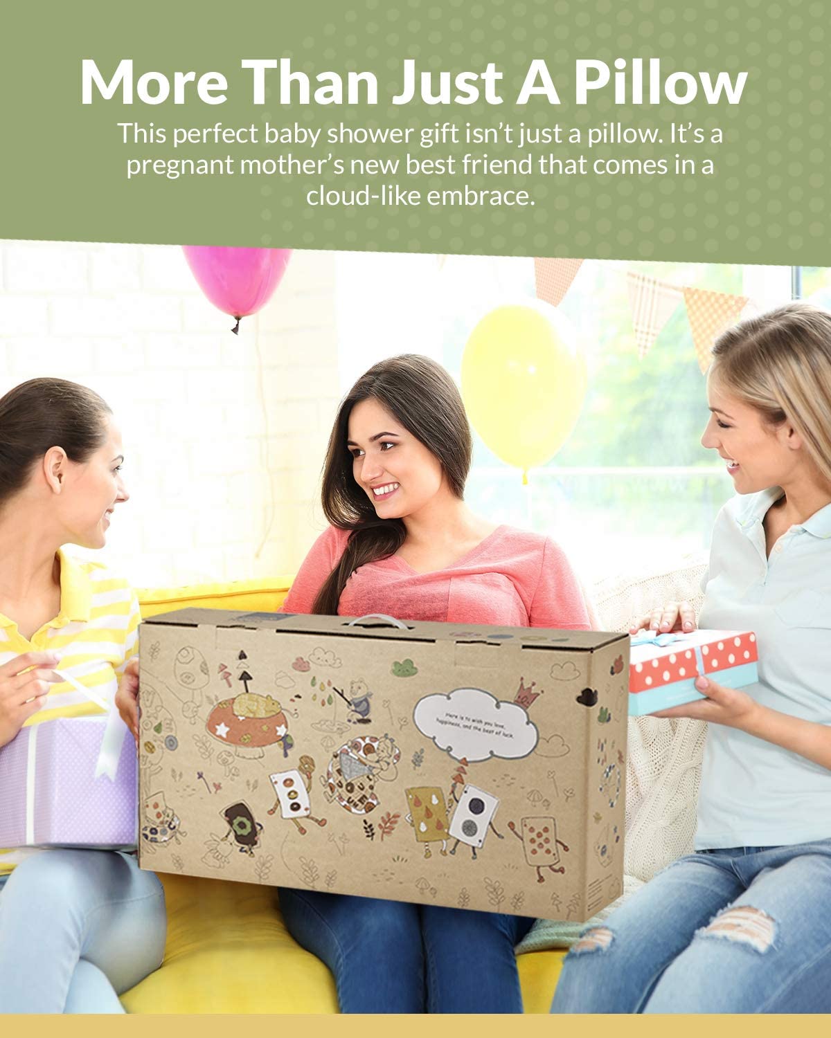 Unilove Hopo 7-in-1 Pregnancy & Nursing Pillow Gray