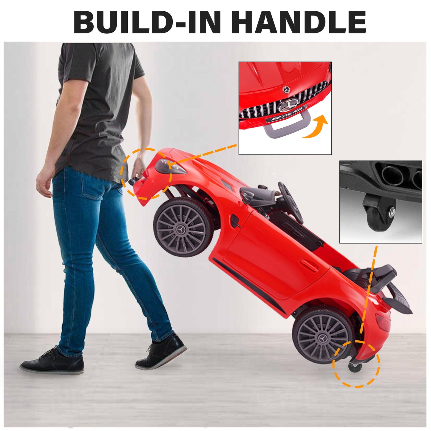 Mercedes-Benz AMG GTR with Remote Control. 1 Seater Ride on Car 12V Licensed