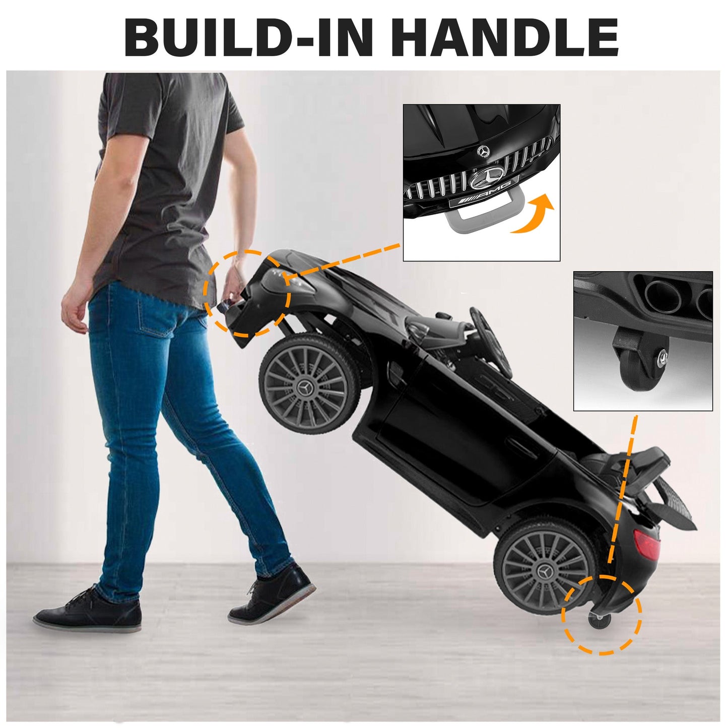 Mercedes-Benz AMG GTR with Remote Control. 1 Seater Ride on Car 12V Licensed