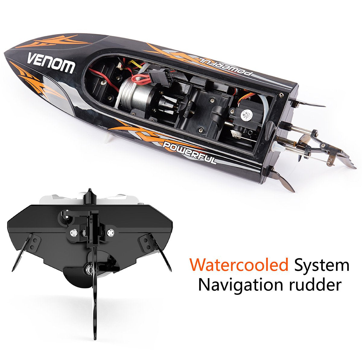 UDI001 High Speed RC Racing Boat - Electric Remote Control Boat For Kids & Adults - 7.4V 1100mAh