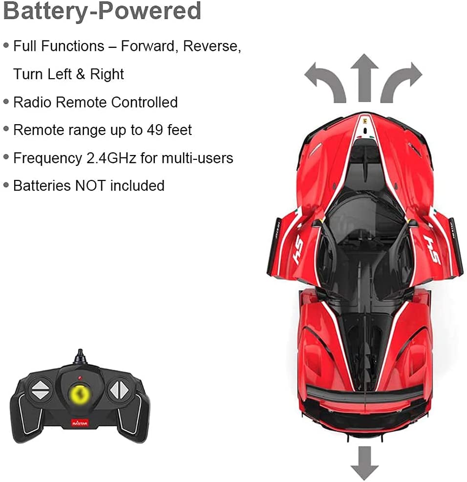 【BUILDING KIT】Rastar 1/18 Ferrari FXX-K EVO DIY Building Kit with Remote Control, 92pcs - Voltz Toys