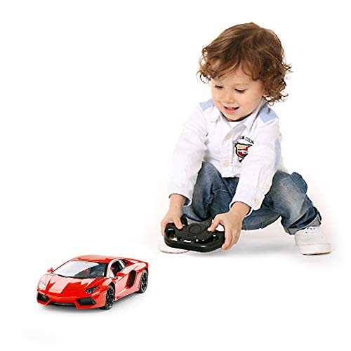 RASTAR RC Lamborghini Toy Car, 1:14 Lamborghini Aventador LP700-4 Remote Control Car, Working Lights - Orange - Voltz Toys
