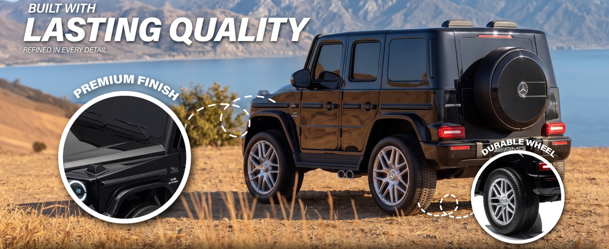 Mercedes-AMG G63 kids ride-on SUV with premium finish and durable wheels