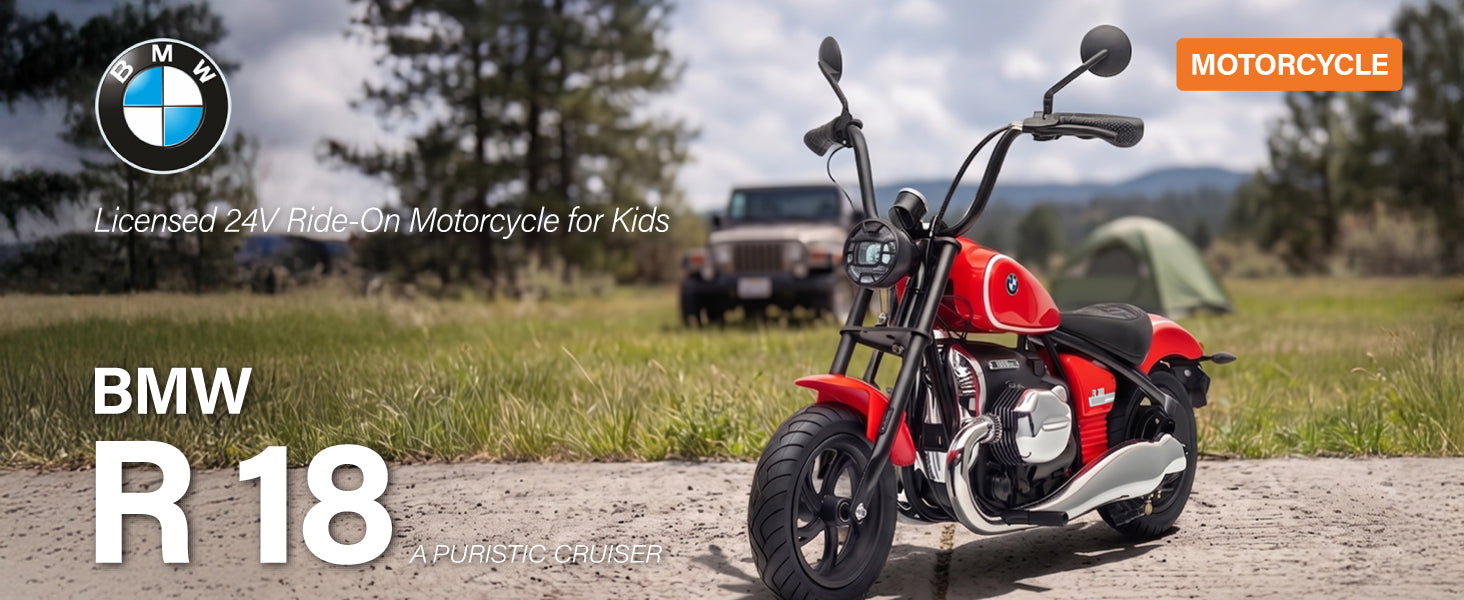 Officially Licensed BMW R 18 24V Kids Ride-On Motorcycle