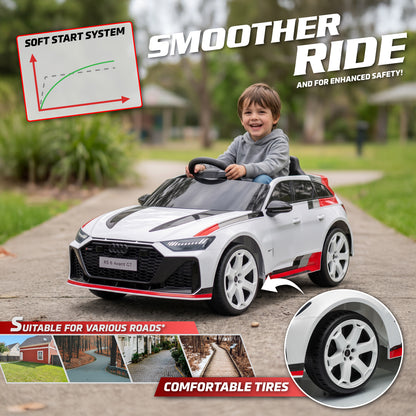 Officially Licensed Audi RS 6 Avant GT 12V Single-Seat Kids Ride-On Car with Remote Control