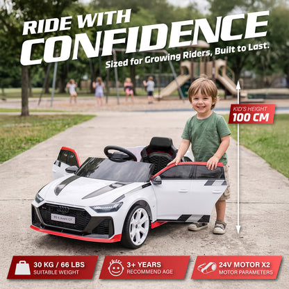 Officially Licensed Audi RS 6 Avant GT 12V Single-Seat Kids Ride-On Car with Remote Control