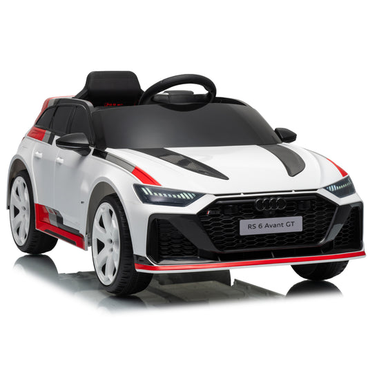 White Audi RS 6 Avant GT 12V kids ride-on car