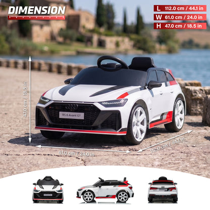 Officially Licensed Audi RS 6 Avant GT 12V Single-Seat Kids Ride-On Car with Remote Control