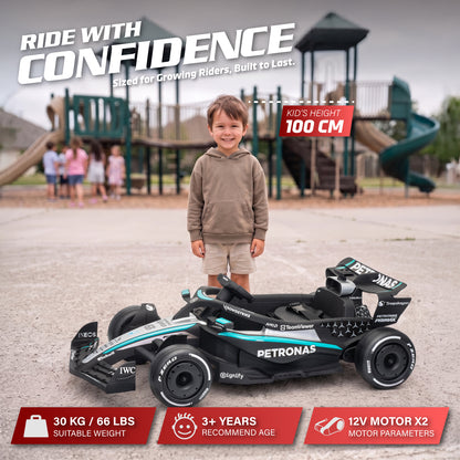 Officially Licensed Mercedes-AMG F1 W16 24V Lithium Kids Ride-On Car with Remote Control
