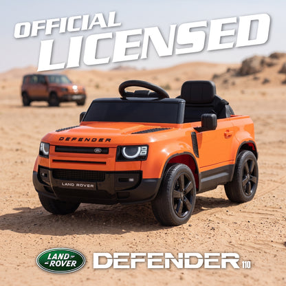 Official Licensed Land Rover Defender 110 12V Kids Ride-On Car with Parental Remote Control