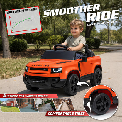 Official Licensed Land Rover Defender 110 12V Kids Ride-On Car with Parental Remote Control