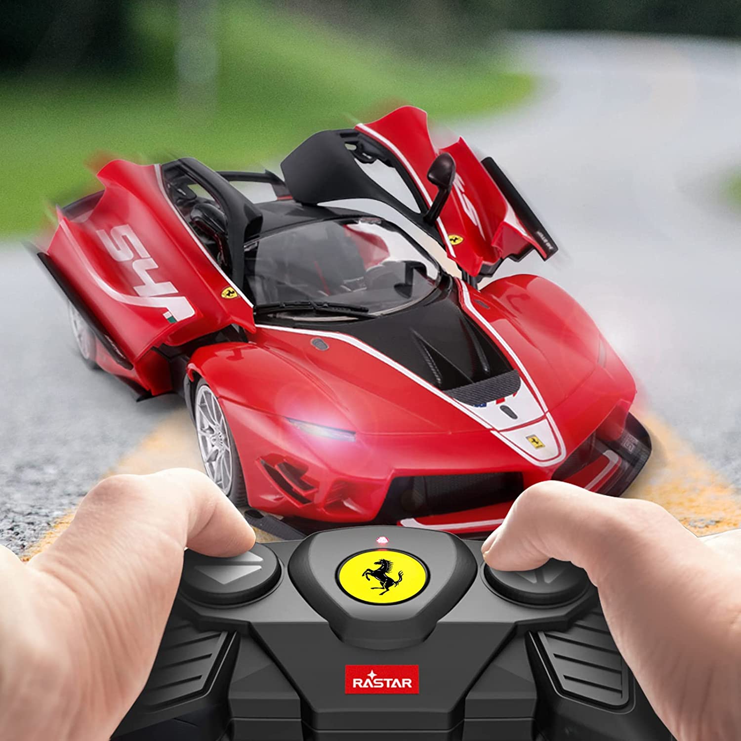【BUILDING KIT】Rastar 1/18 Ferrari FXX-K EVO DIY Building Kit with Remote Control, 92pcs - Voltz Toys