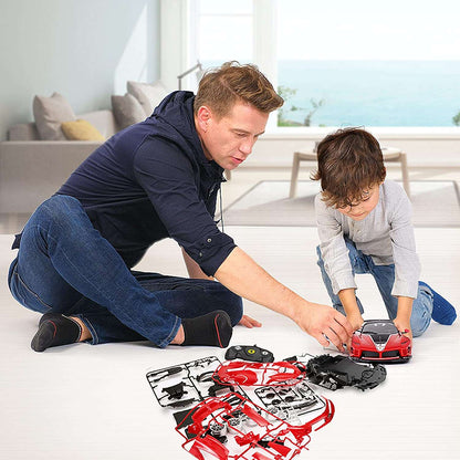 【BUILDING KIT】Rastar 1/18 Ferrari FXX-K EVO DIY Building Kit with Remote Control, 92pcs - Voltz Toys
