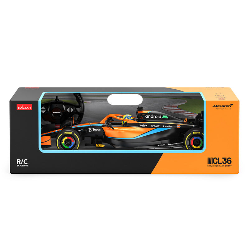 McLaren F1 MCL36 RC Car 1/12 Scale Licensed Remote Control Toy Car, Official F1 Merchandise by Rastar