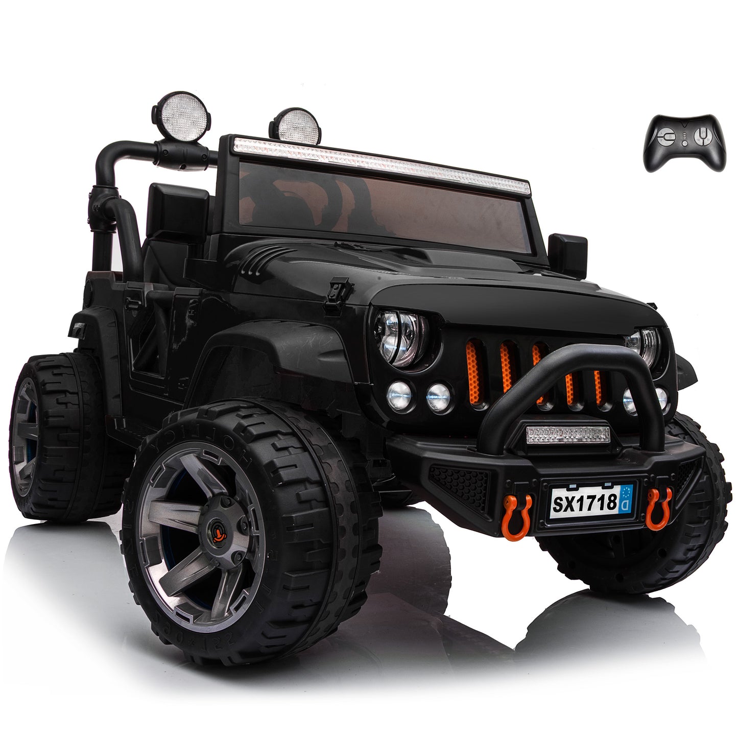 Jeep Wrangler 12V & 24V 2 Seater Classic Ride on Car Toy with Remote Control and MP3 Player