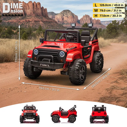 2026 NEW JEEP OUTREACH 2 Seater 24V Jeep Style Kids Ride On Car with Parental Remote Control