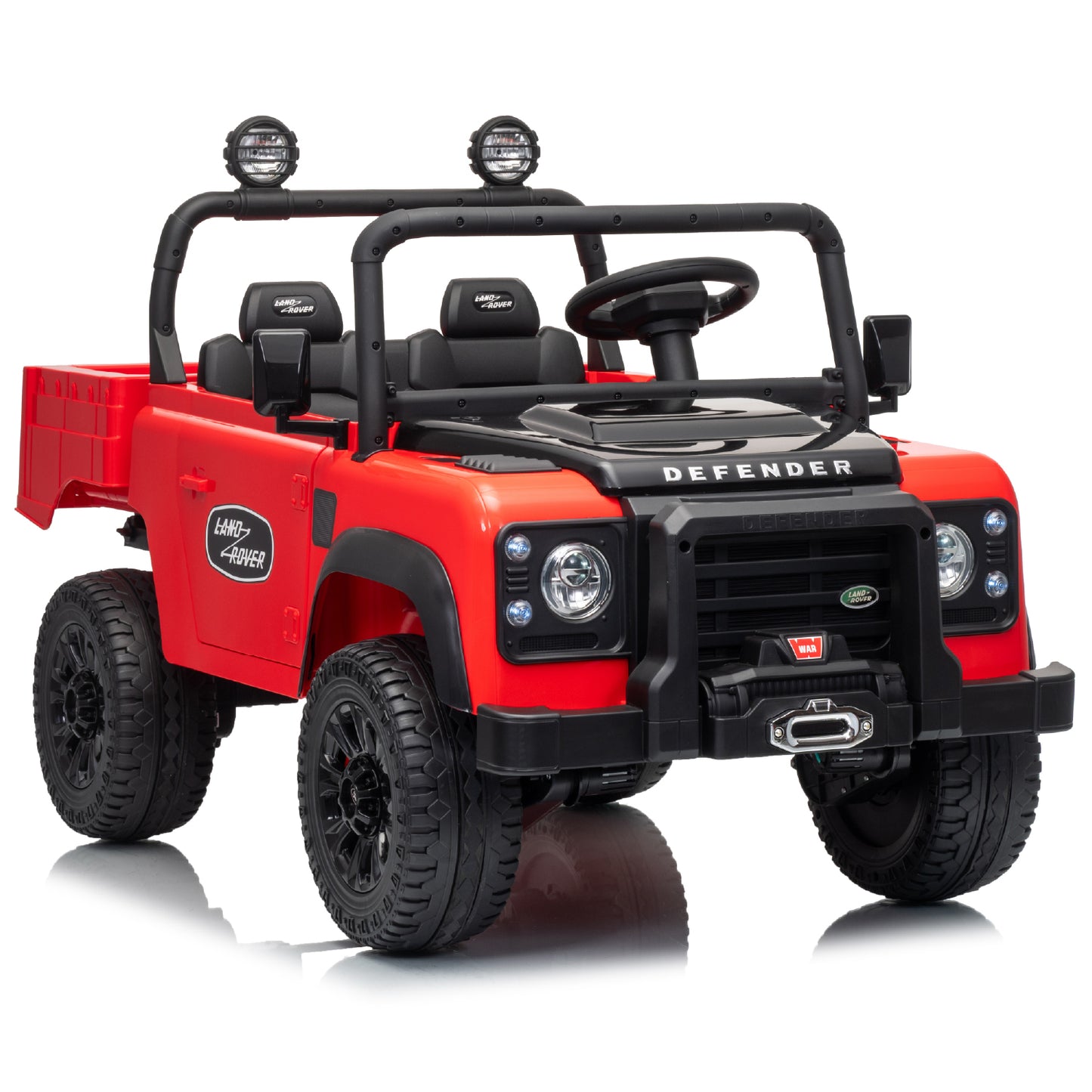 Official Licensed Classic Land Rover Defender 24V 2 Seater Kids Ride-On Car with Remote Control