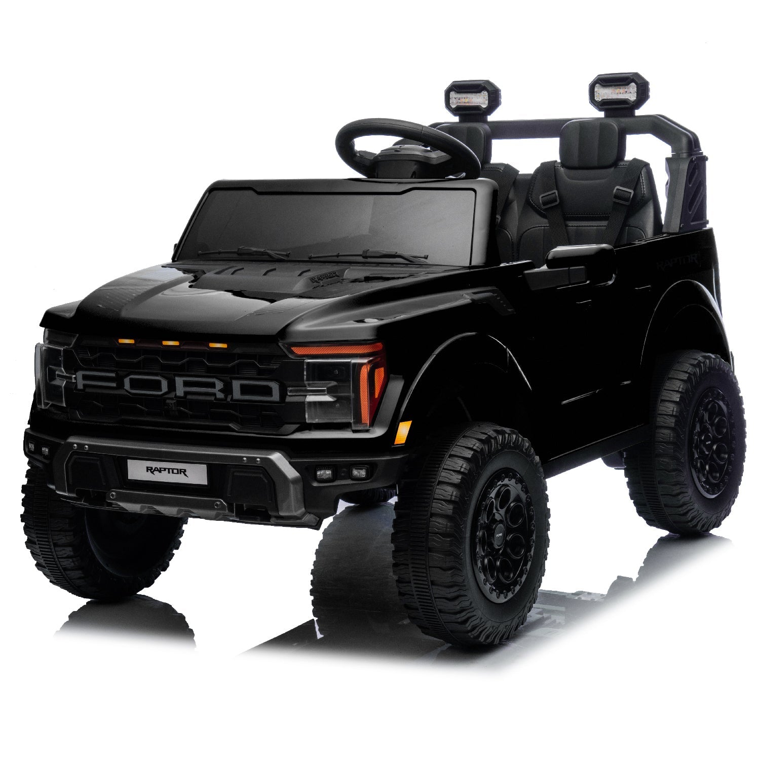Licensed Ford F-150 Raptor 24V 2-Seater Ride-On Truck for Kids