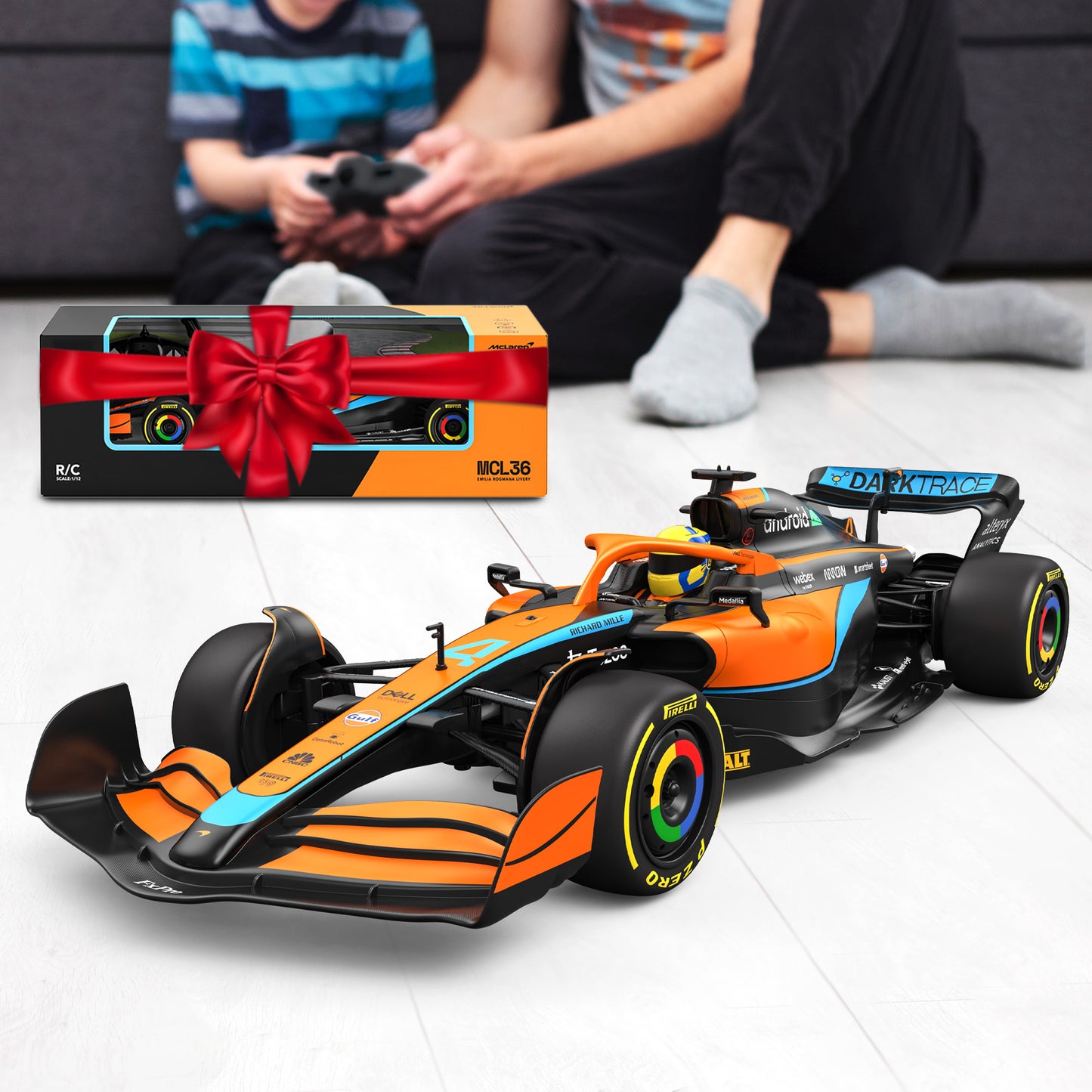 McLaren F1 MCL36 RC Car 1/12 Scale Licensed Remote Control Toy Car, Official F1 Merchandise by Rastar