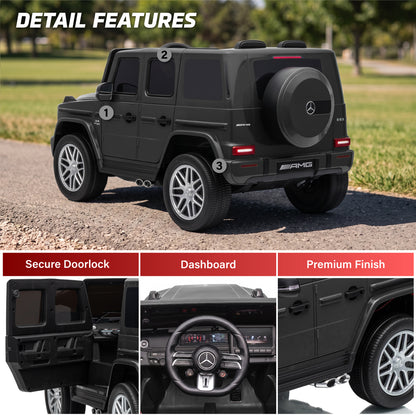 Licensed Mercedes Benz AMG G63 24V Kids' Ride On Car with Parental Remote Control, LED Lights